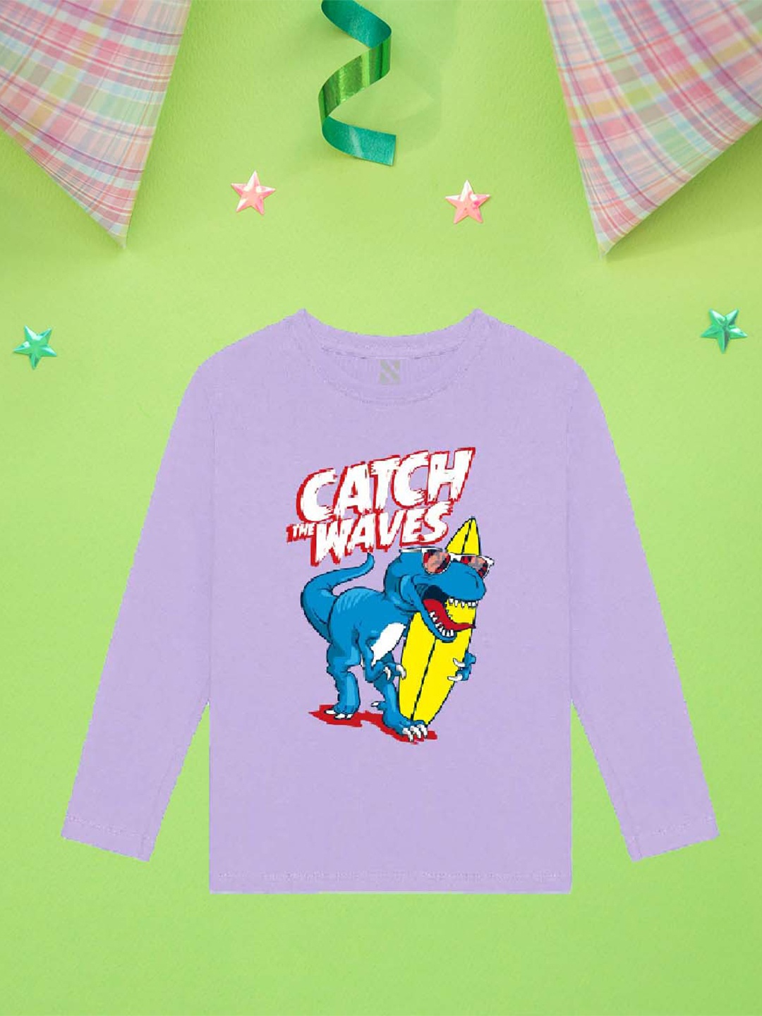 

NUSYL Boys Purple Printed Cut Outs T-shirt