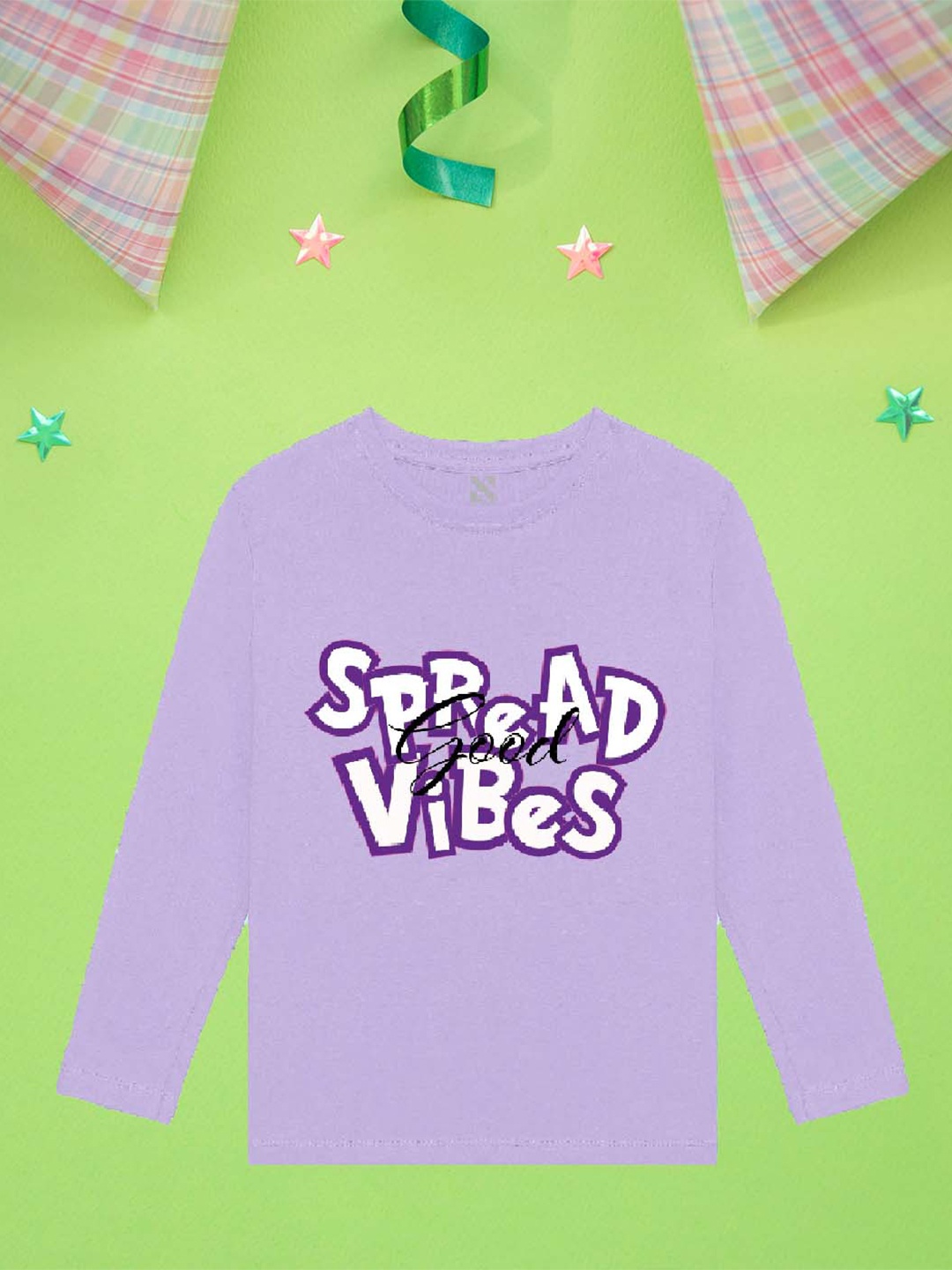 

NUSYL Boys Purple Typography Printed Applique T-shirt