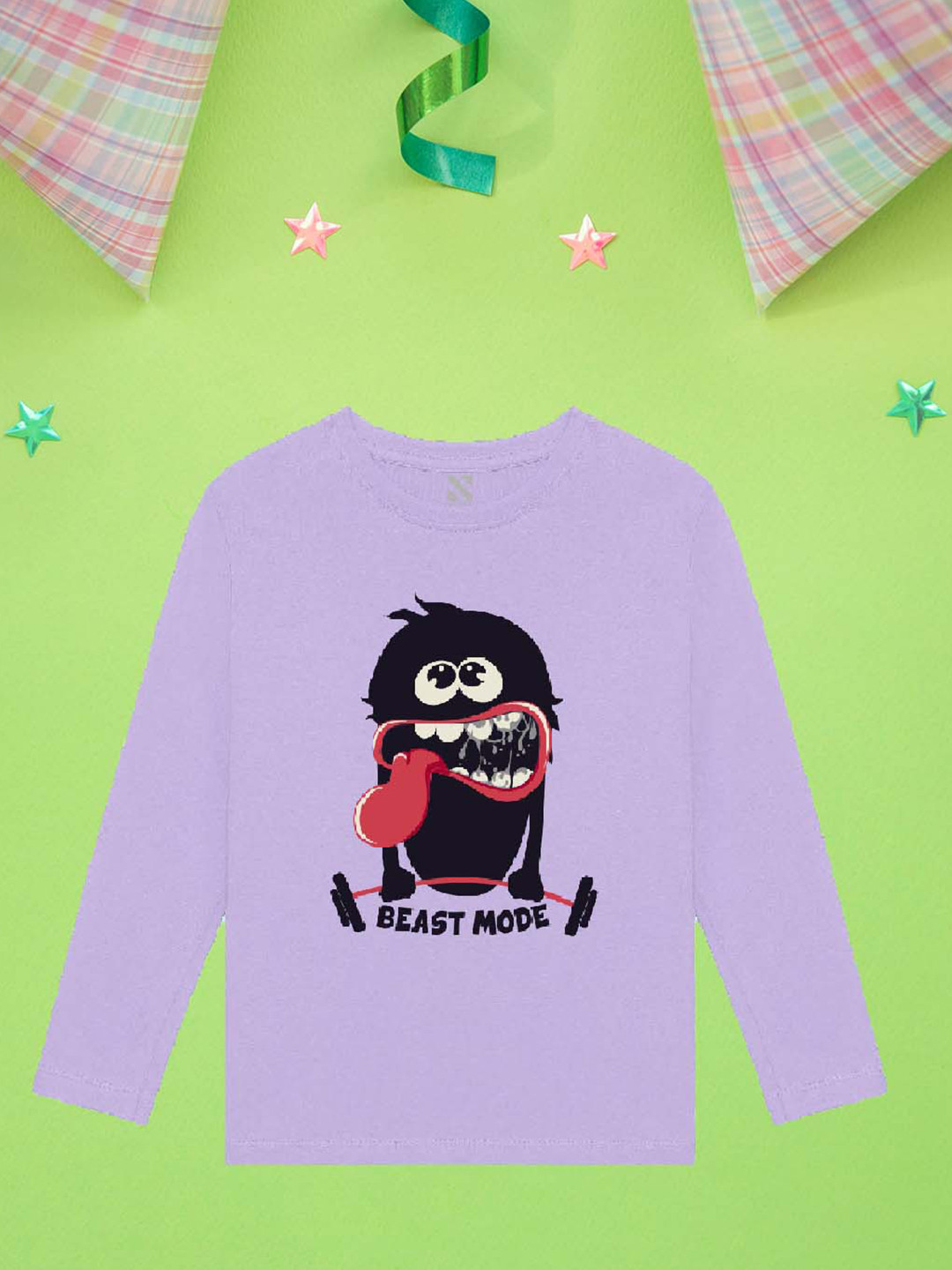 

NUSYL Boys Purple Printed Applique T-shirt