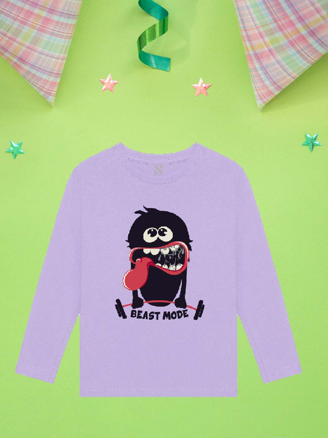 

NUSYL Boys Purple Printed Applique T-shirt