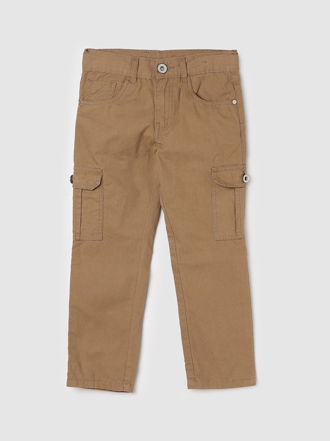 

max Boys Brown Cargos Trousers