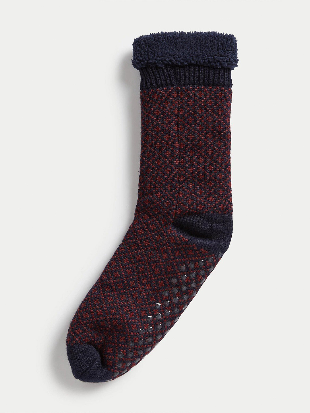 

Marks & Spencer Men Patterned Acrylic Above Ankle-Length Socks, Navy blue