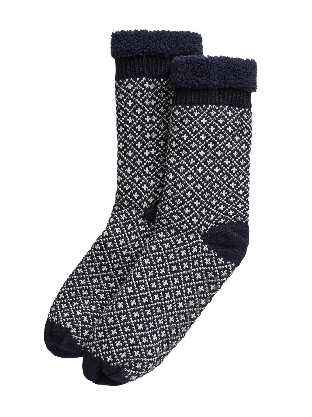 

Marks & Spencer Men Patterned Calf Length Socks, Navy blue