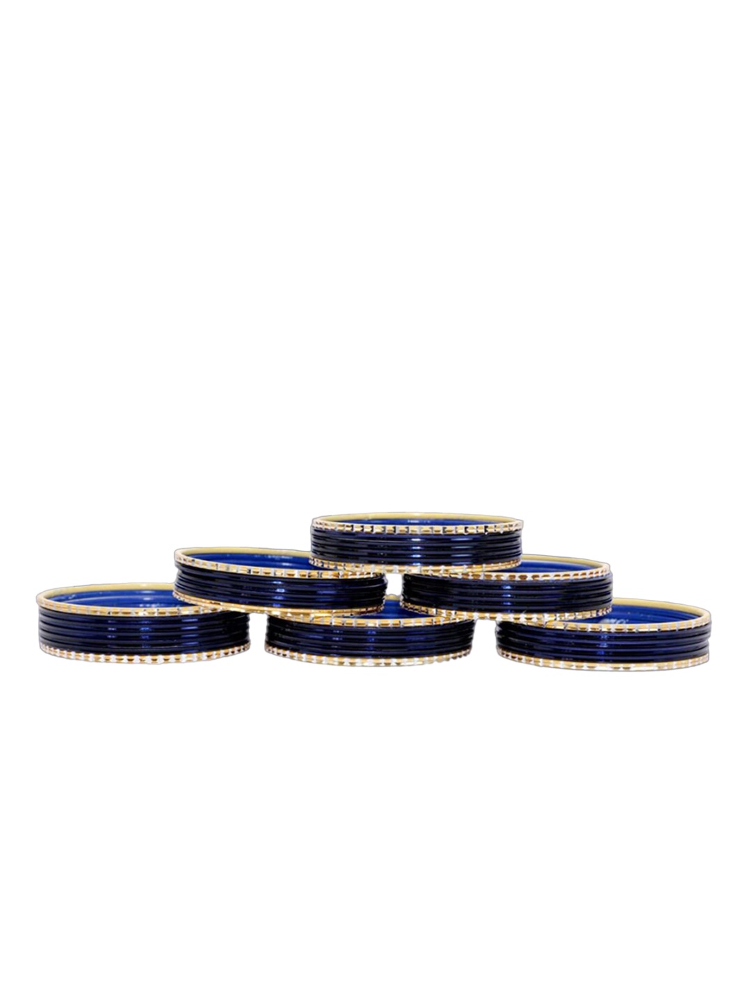 

NMII Set Of 36 Metal With Cutting Bangles, Blue