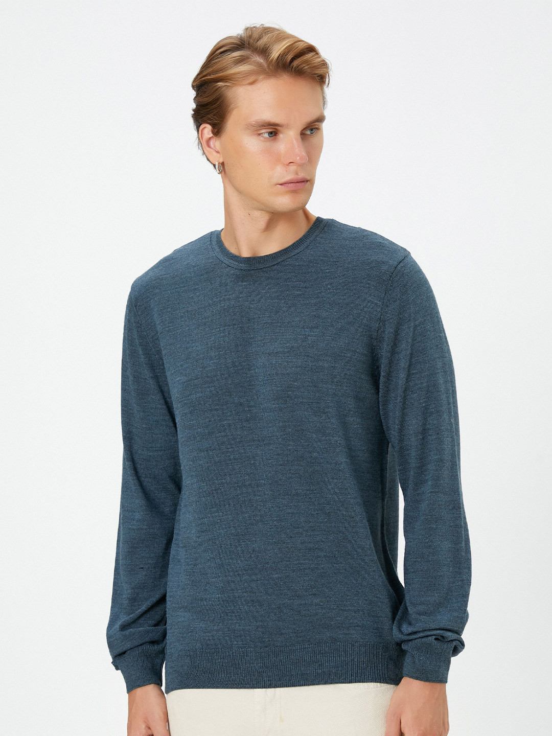 

Koton Round Neck Acrylic Pullover, Blue