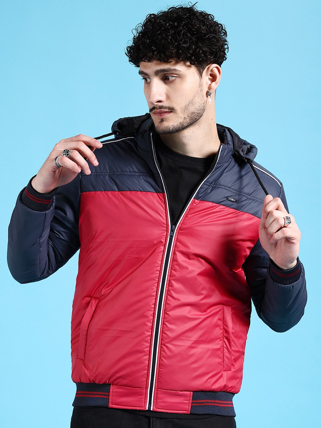 

The Indian Garage Co Men Red Colourblocked Outdoor Sporty Jacket
