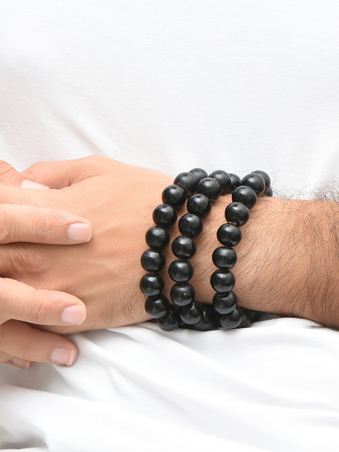 

The Bro Code Men Set Of 3 Elasticated Bracelet, Black