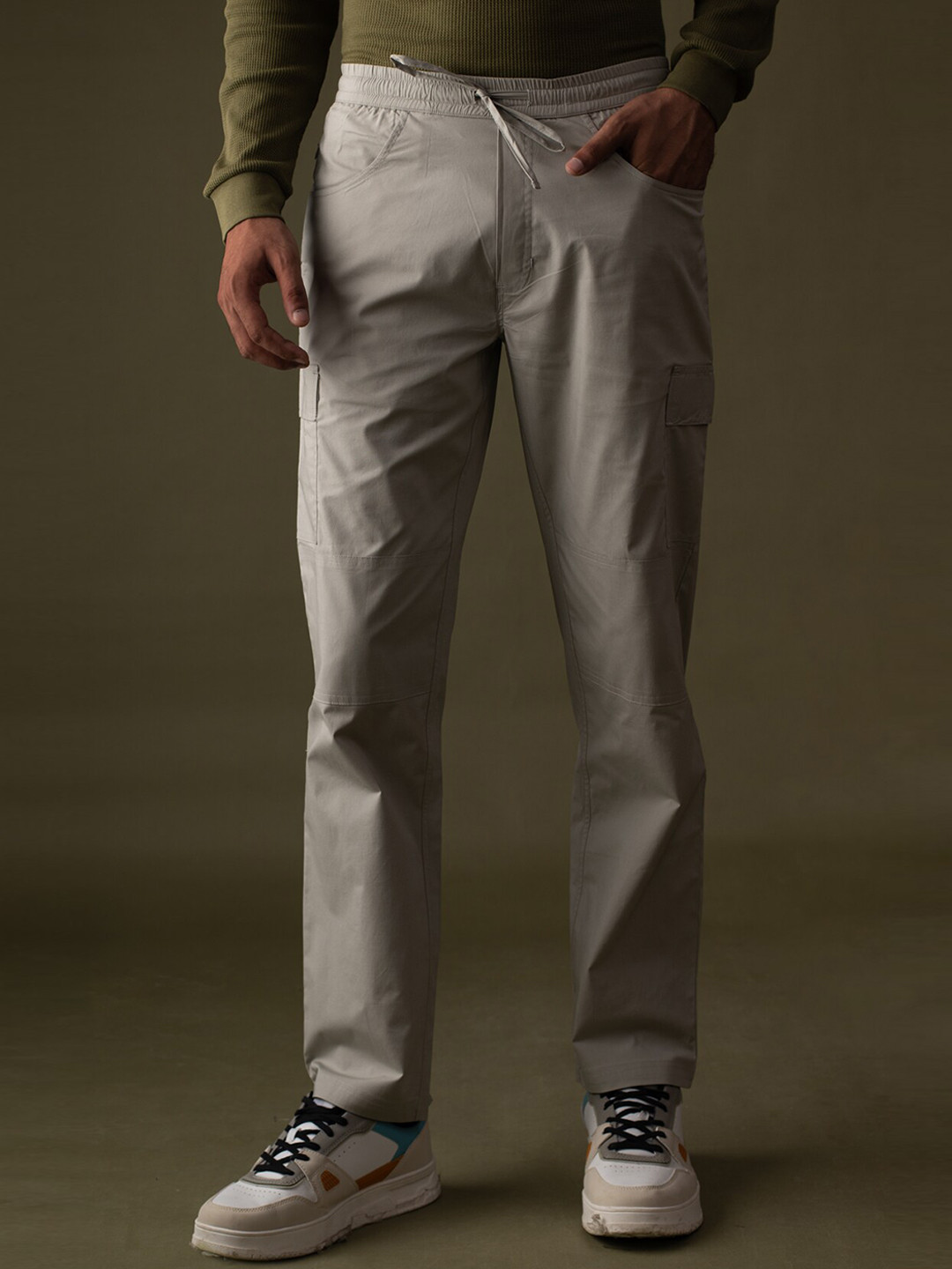

Beyours Men Grey Easy Wash Trousers
