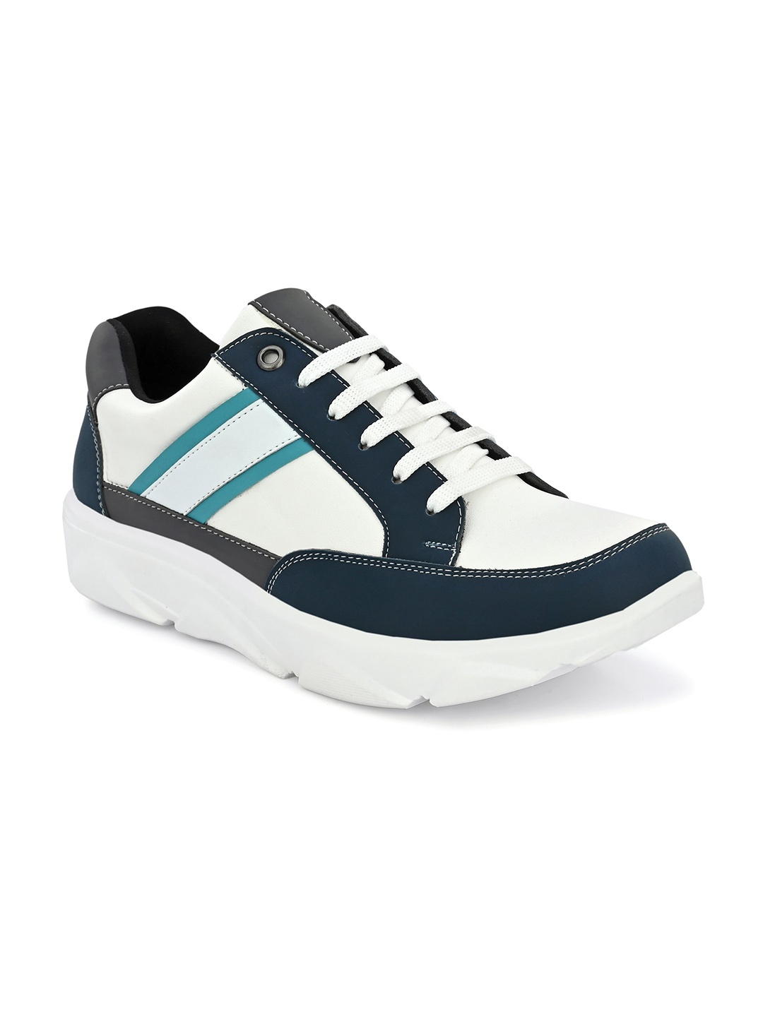 

John Karsun Men Blue Colourblocked Sneakers