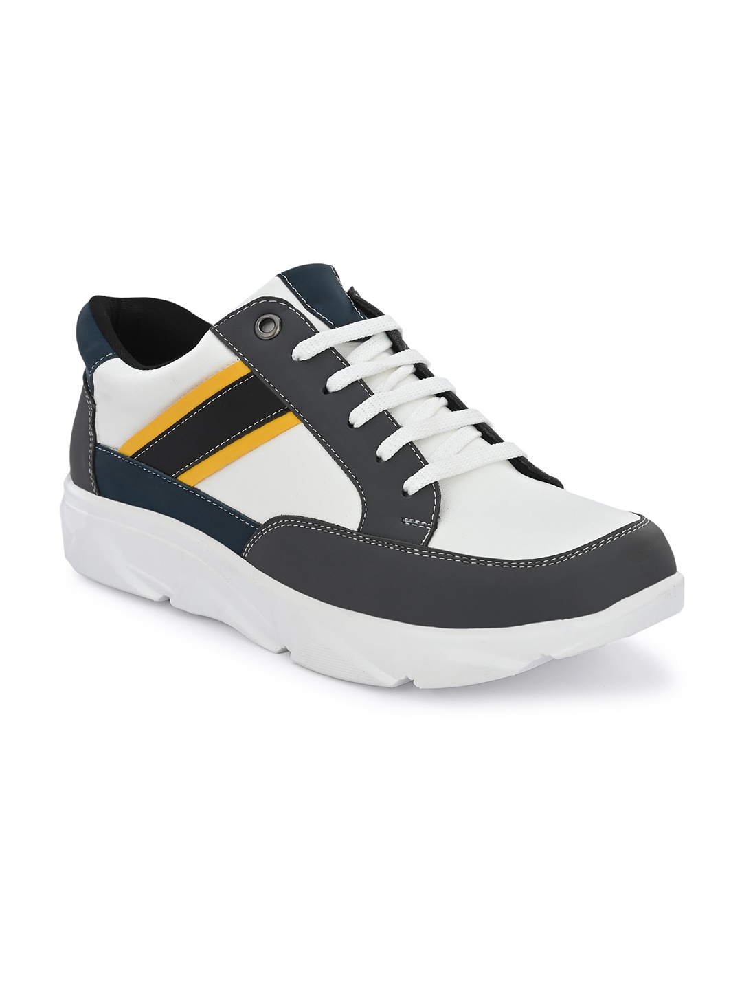 

John Karsun Men Grey Colourblocked Sneakers