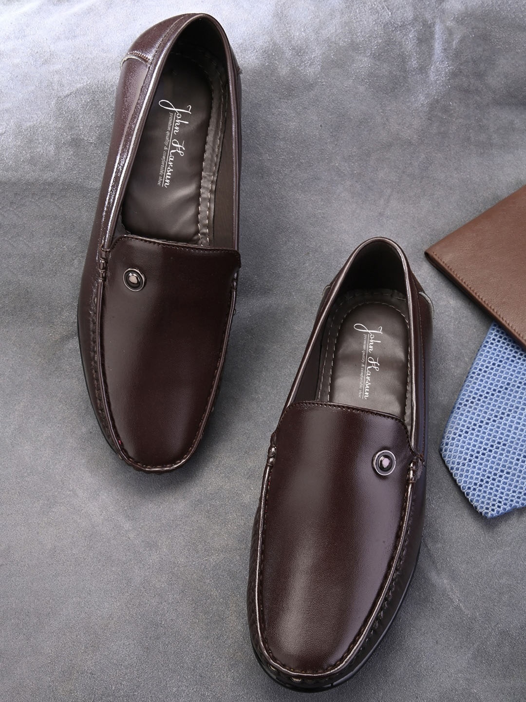 

John Karsun Men Brown Loafers