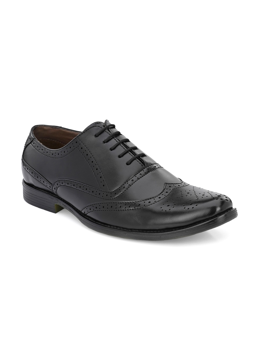 

John Karsun Men Textured Formal Brogues, Black