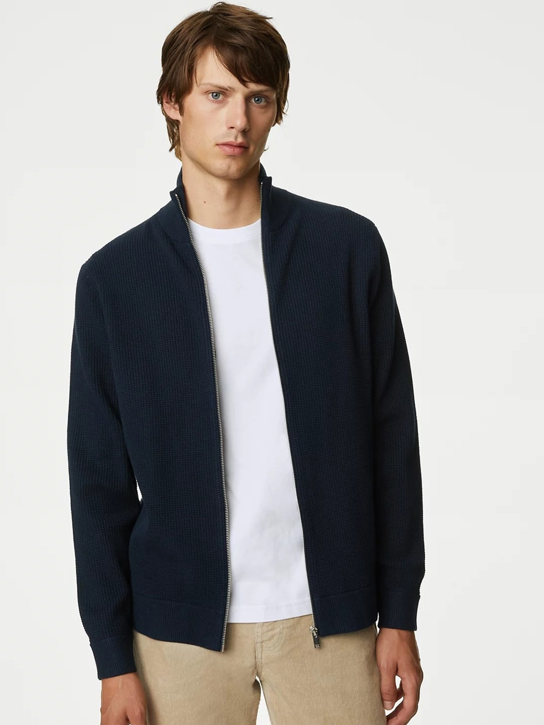 

Marks & Spencer Mock Collar Tailored Jacket, Navy blue