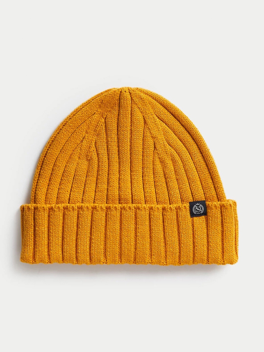 

Marks & Spencer Men Self Design Acrylic Beanie, Mustard