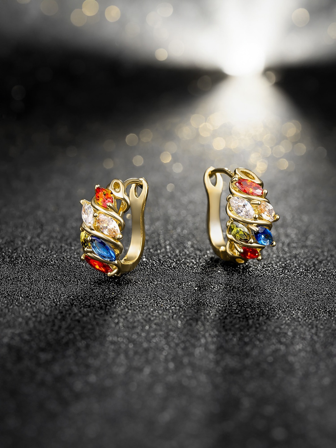 

Yellow Chimes Multicoloured Contemporary Studs Earrings, Multi