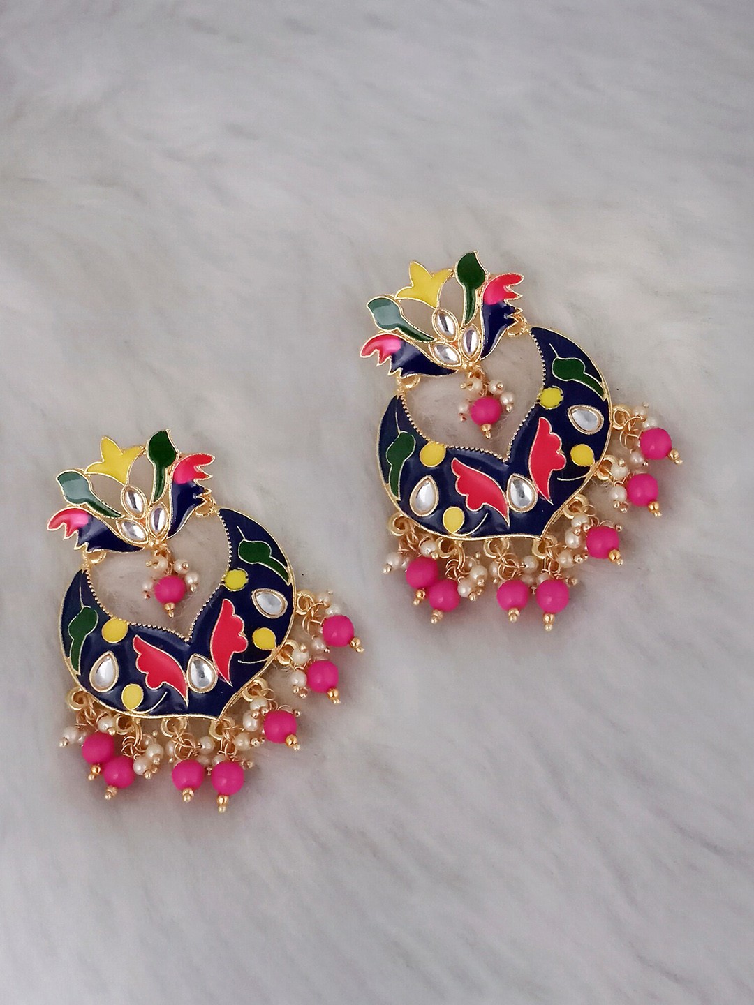 

Yellow Chimes Multicoloured Contemporary Studs Earrings, Multi
