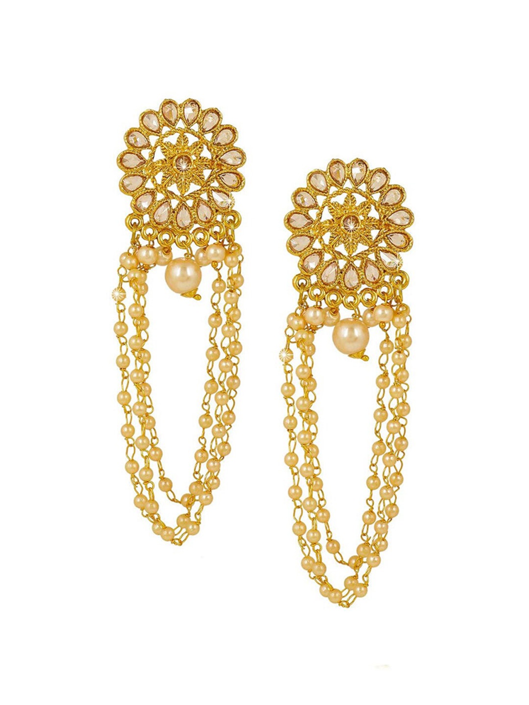 

Yellow Chimes Gold-Toned Contemporary Studs Earrings