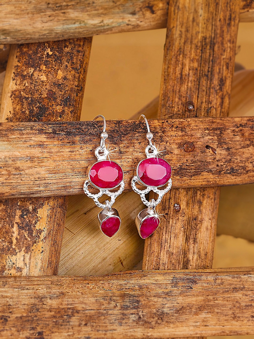 

Yellow Chimes Red Contemporary Drop Earrings