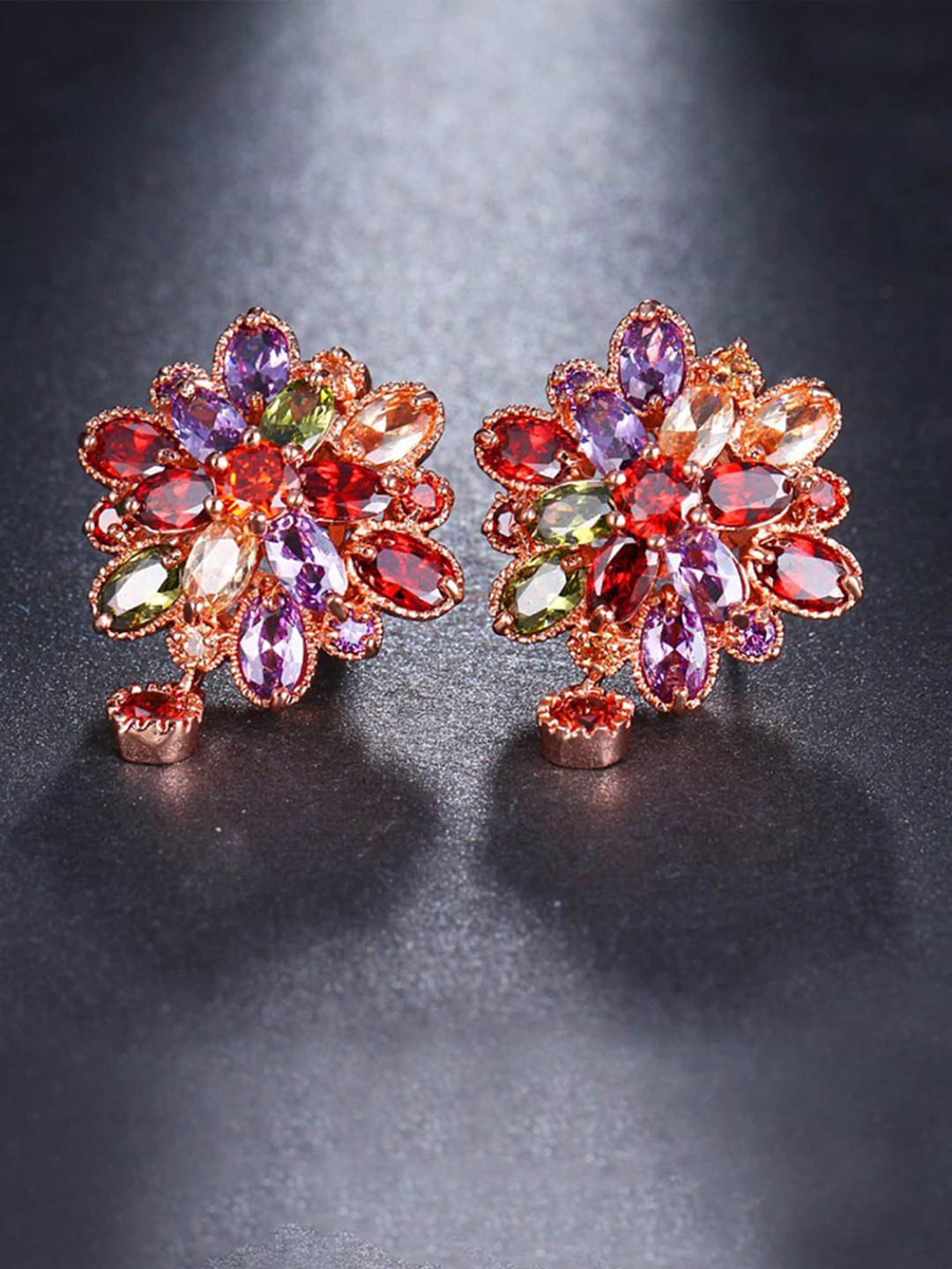 

Yellow Chimes Multicoloured Contemporary Studs Earrings, Multi