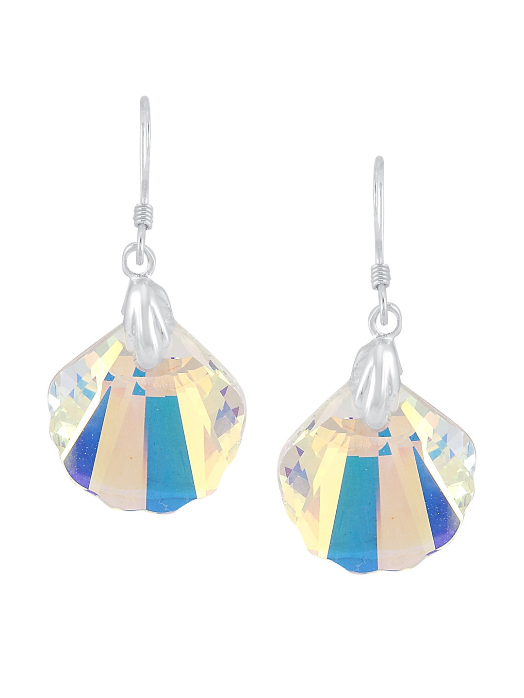 

Yellow Chimes Silver-Toned Contemporary Drop Earrings
