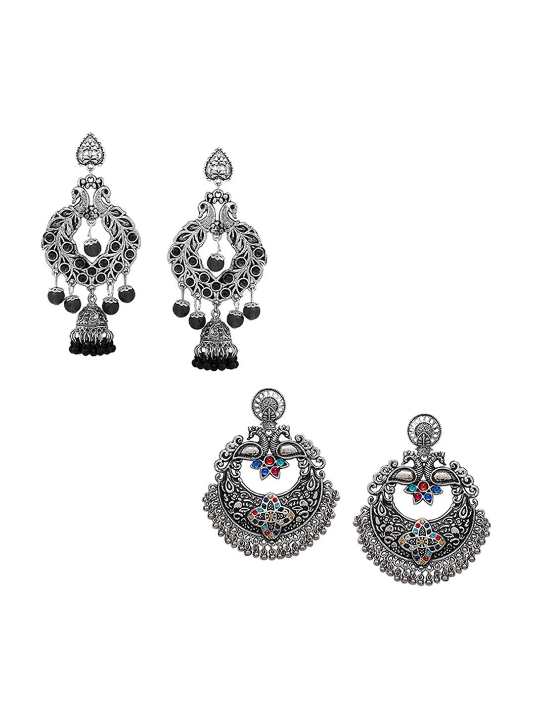 

Yellow Chimes Multicoloured Contemporary Drop Earrings, Multi