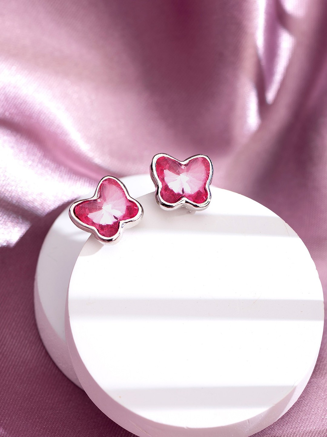 

Yellow Chimes Pink Contemporary Studs Earrings