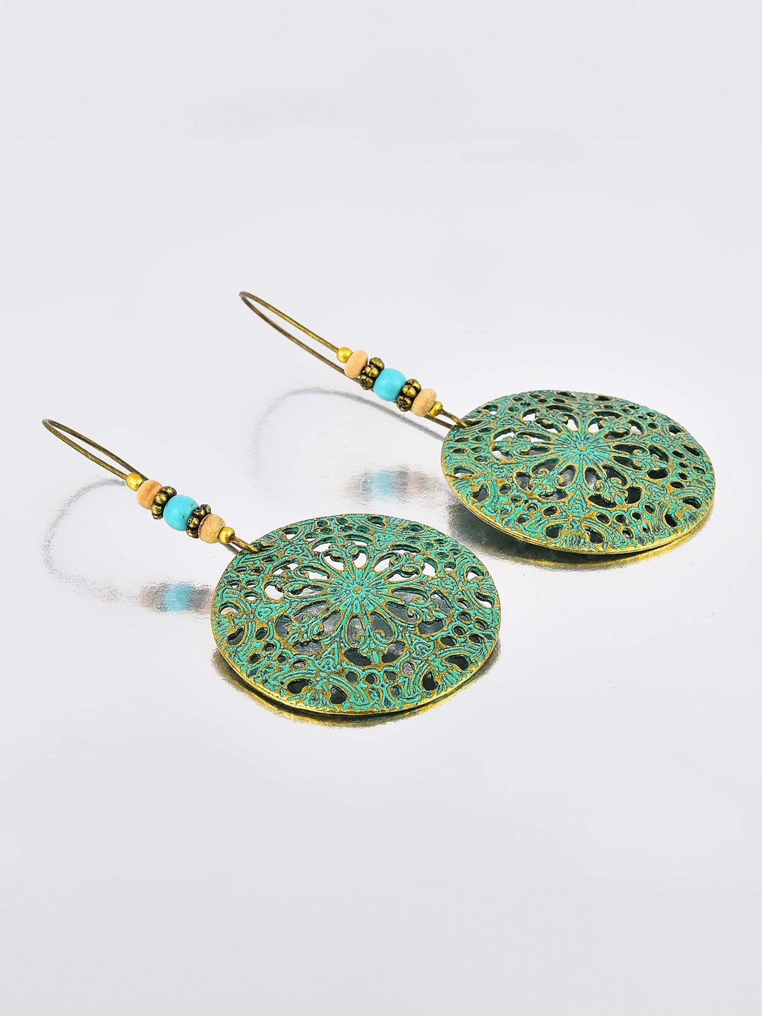 

Yellow Chimes Green Contemporary Drop Earrings