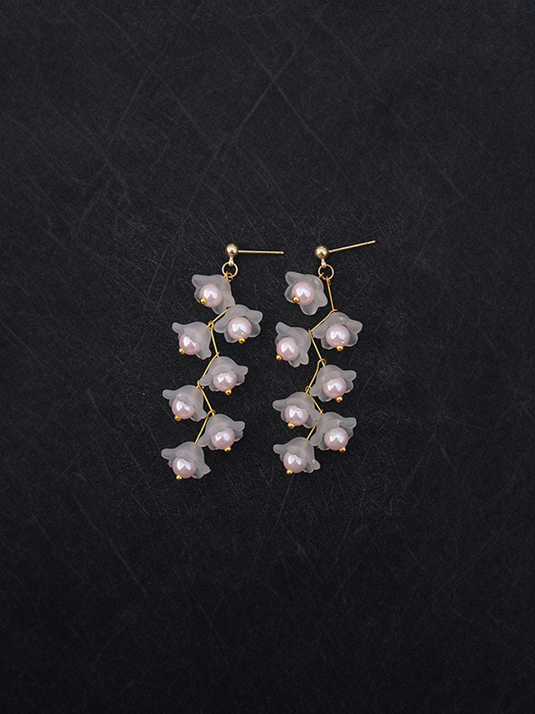 

Yellow Chimes White Contemporary Drop Earrings