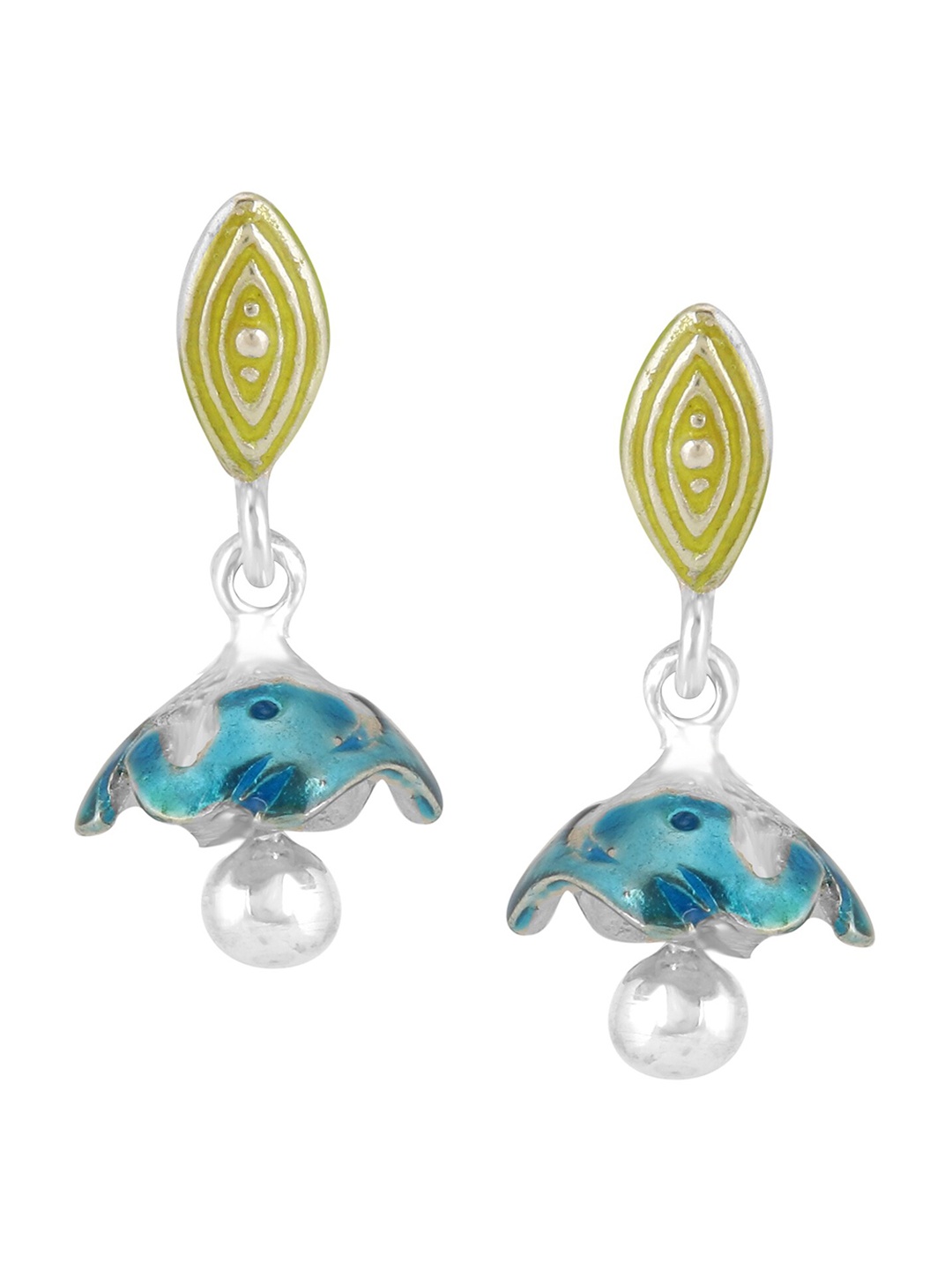 

Yellow Chimes Blue Contemporary Drop Earrings