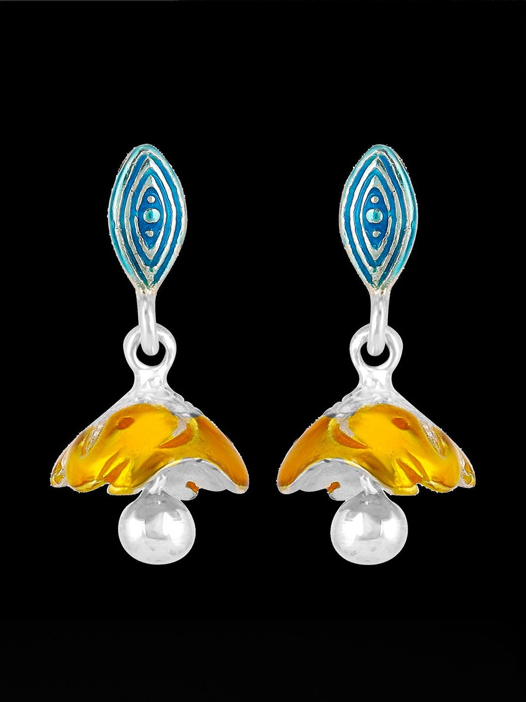 

Yellow Chimes Yellow Contemporary Drop Earrings