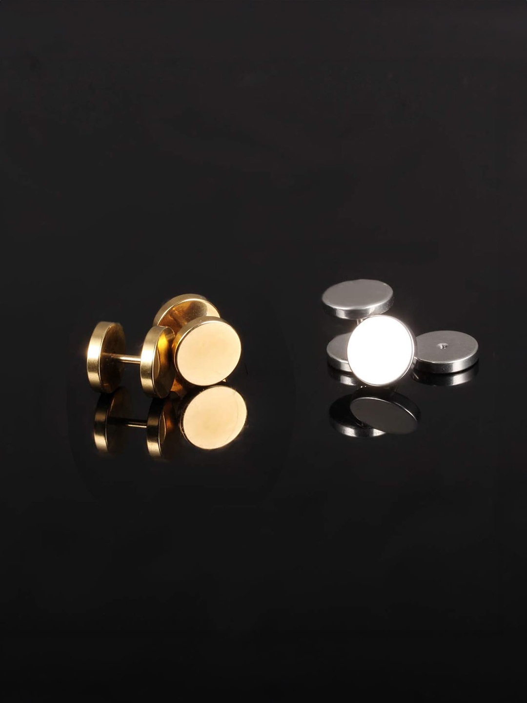 

Yellow Chimes Gold-Toned Contemporary Studs Earrings