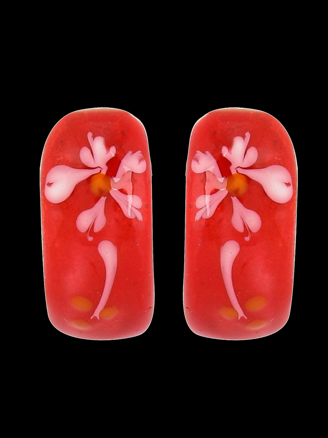 

Yellow Chimes Red Contemporary Studs Earrings