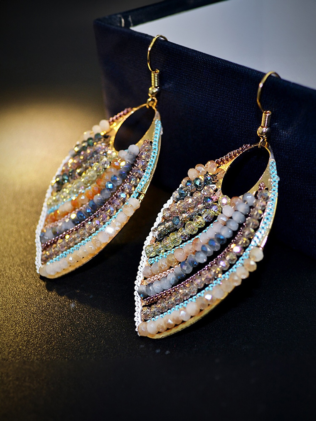 

Yellow Chimes Multicoloured Contemporary Drop Earrings, Multi