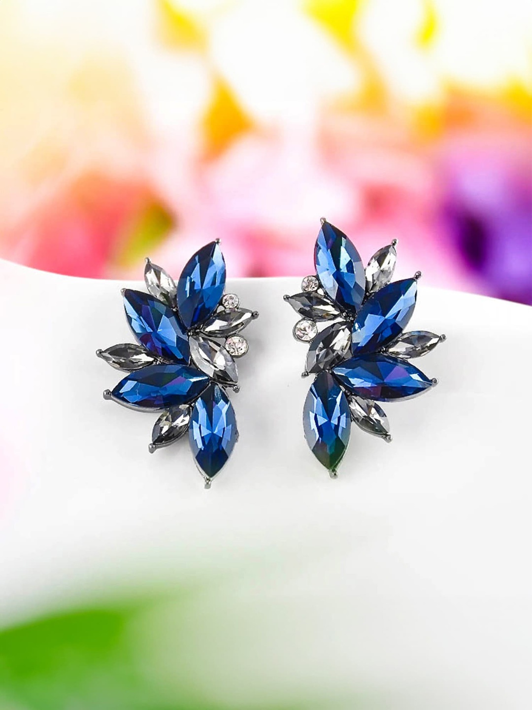 

Yellow Chimes Blue Contemporary Studs Earrings