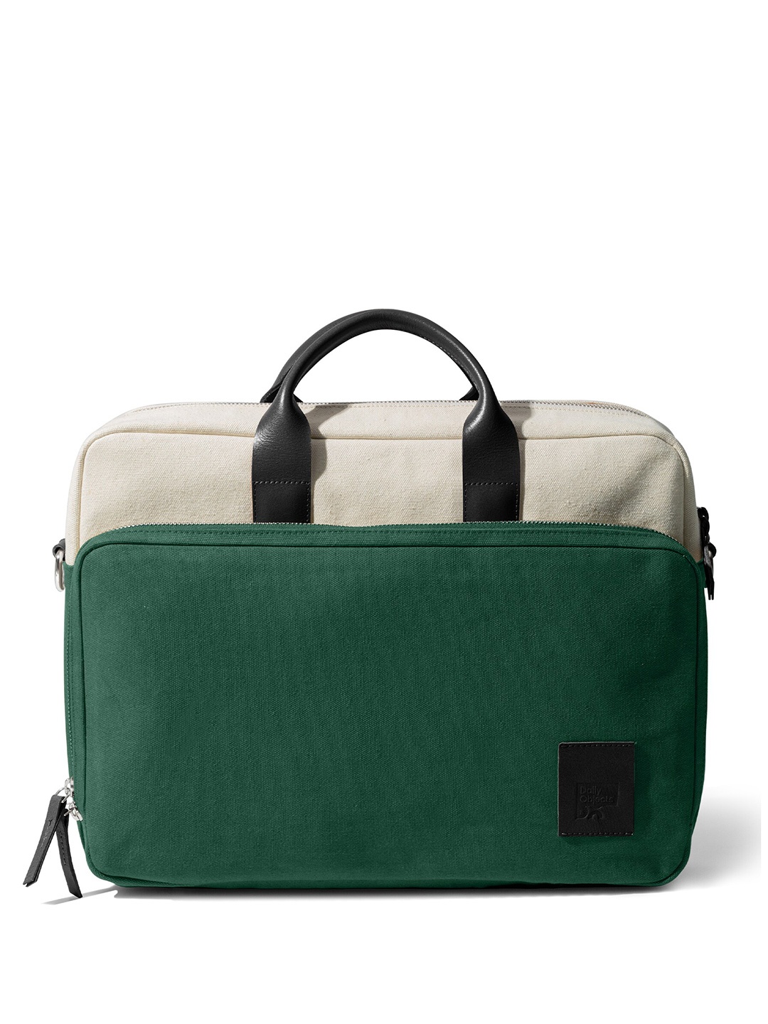 DailyObjects Unisex Canvas Colourblocked Large Messenger Bag, Green
