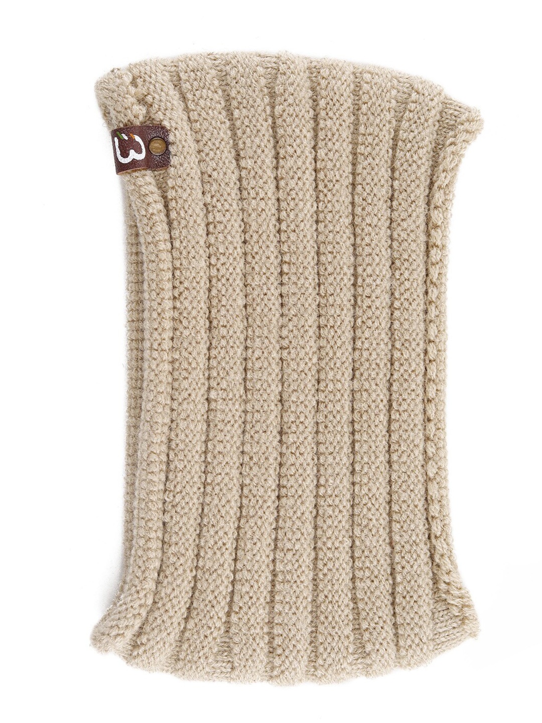 

Bharatasya Rib Winter Knitted Headband Earwarmer, Beige