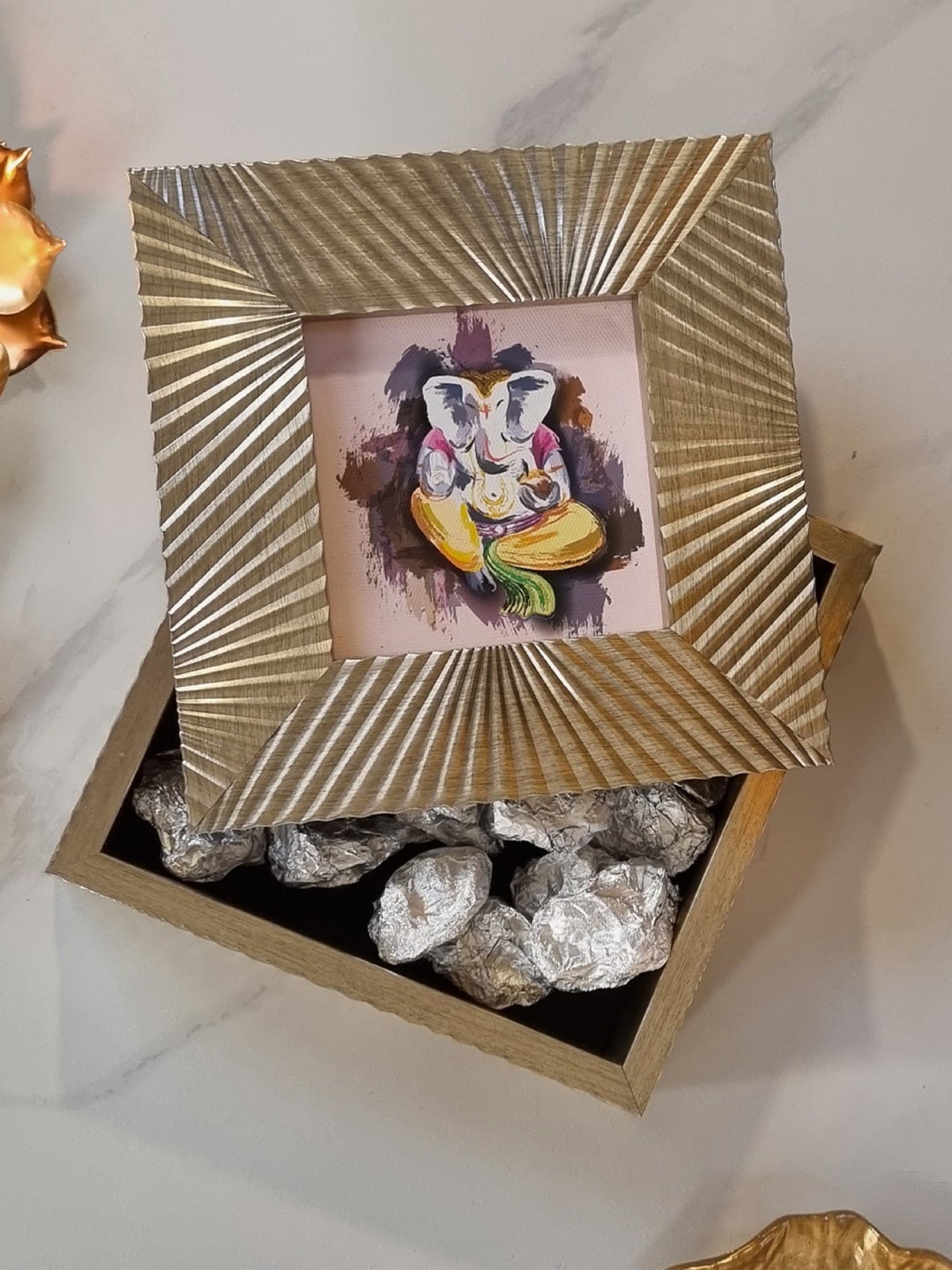 

Art Street Silver-Toned Diwali Festive Gifting Box