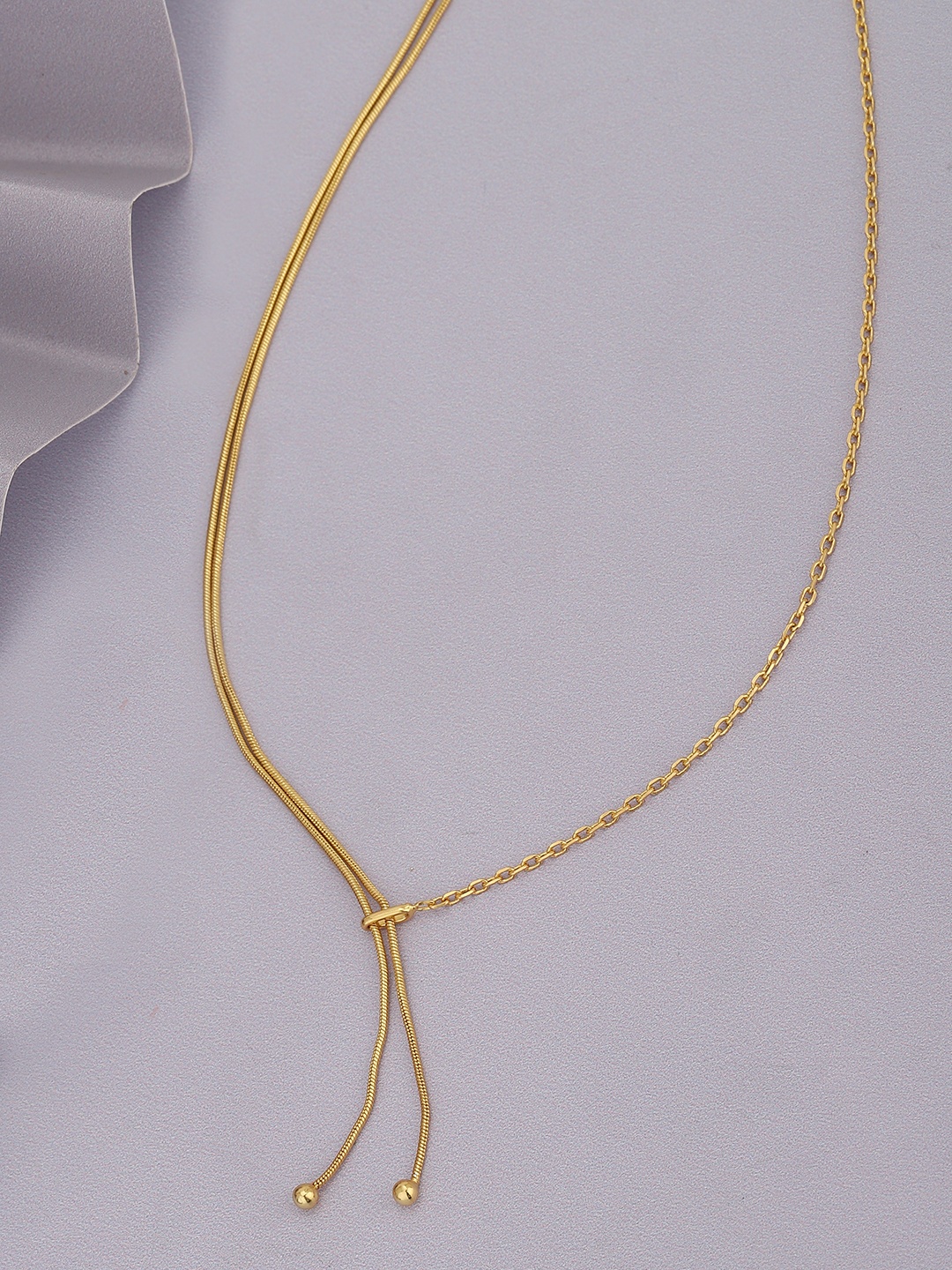 

Carlton London Brass Gold-Plated Layered Necklace