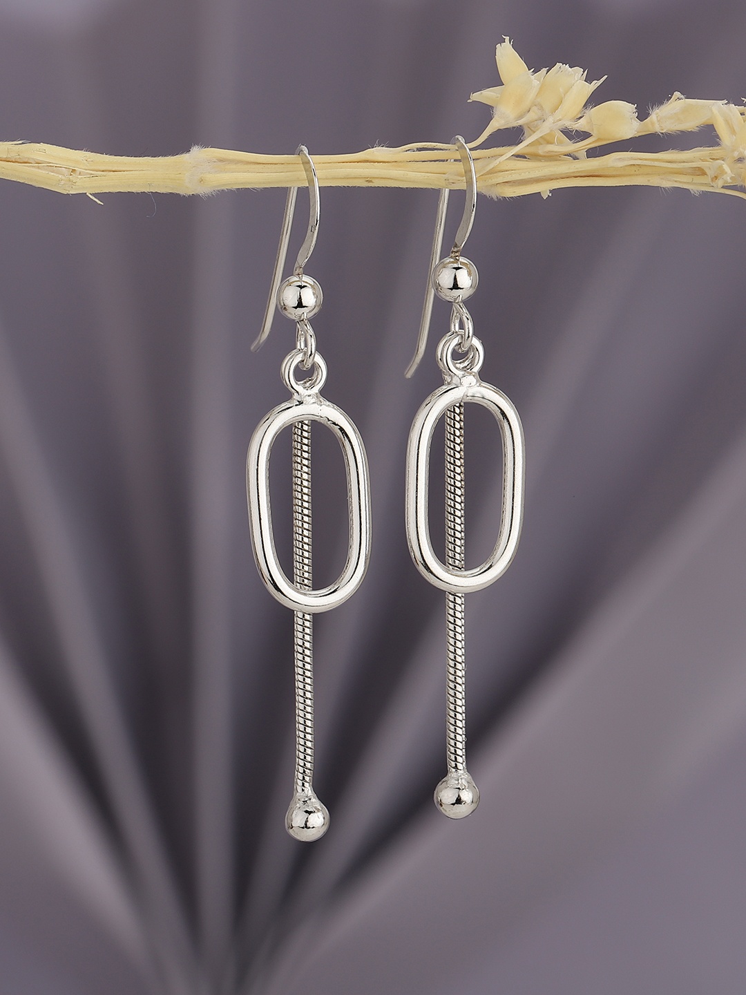 

Carlton London Rhodium-Plated Geometric Drop Earrings, Silver