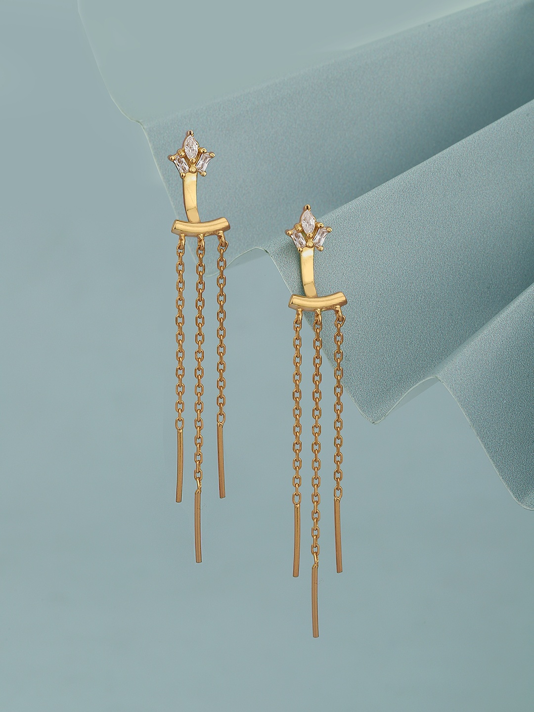 

Carlton London Gold-Plated Tasselled Drop Earrings