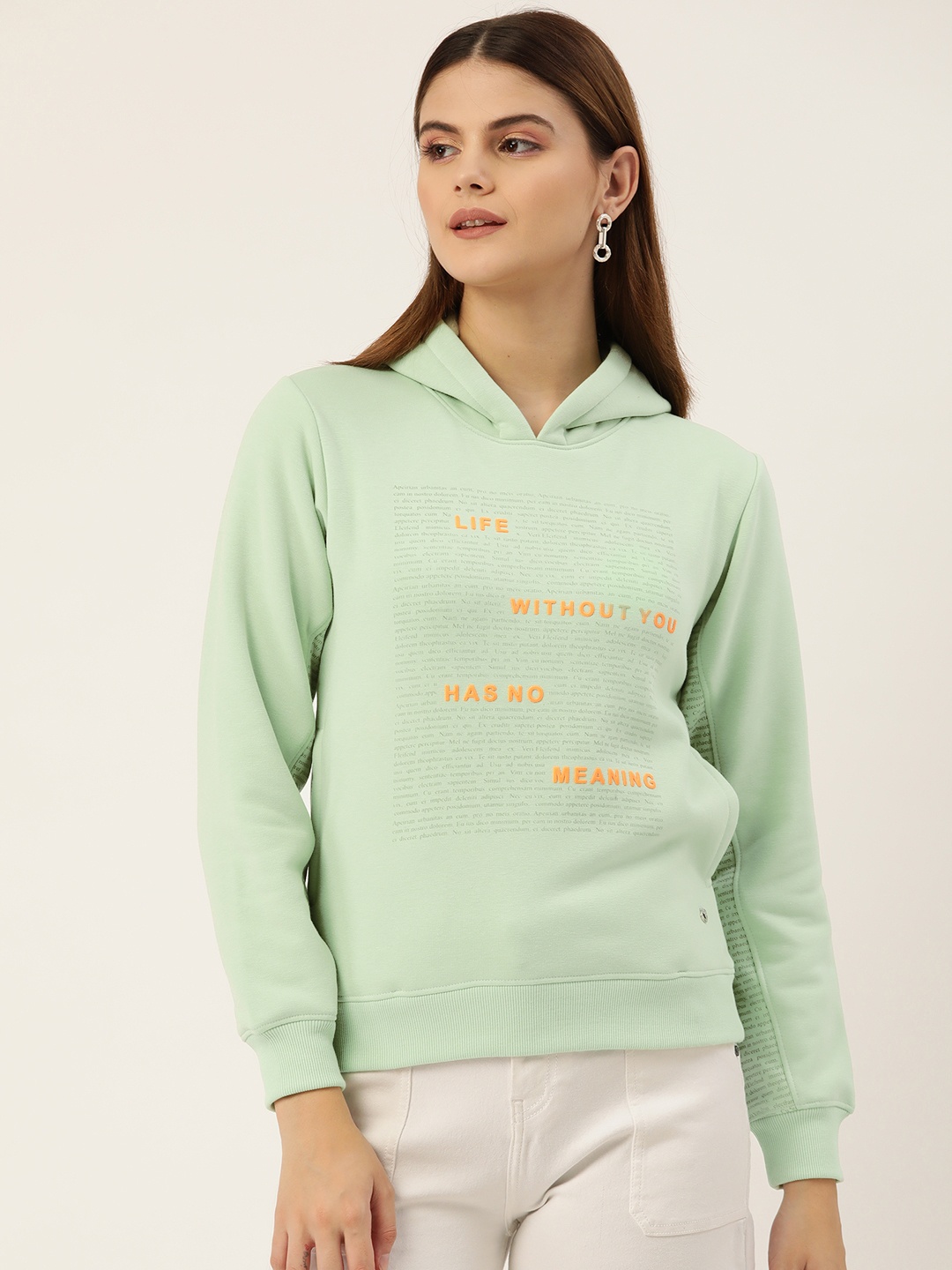 

Monte Carlo Typography Printed Hooded Sweatshirt, Green