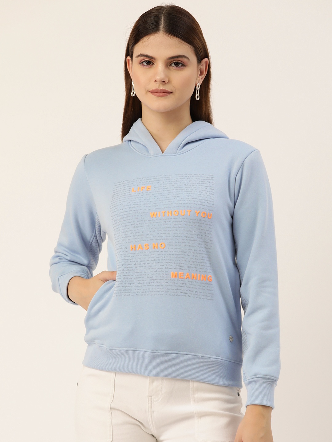 

Monte Carlo Typography Printed Hooded Sweatshirt, Blue