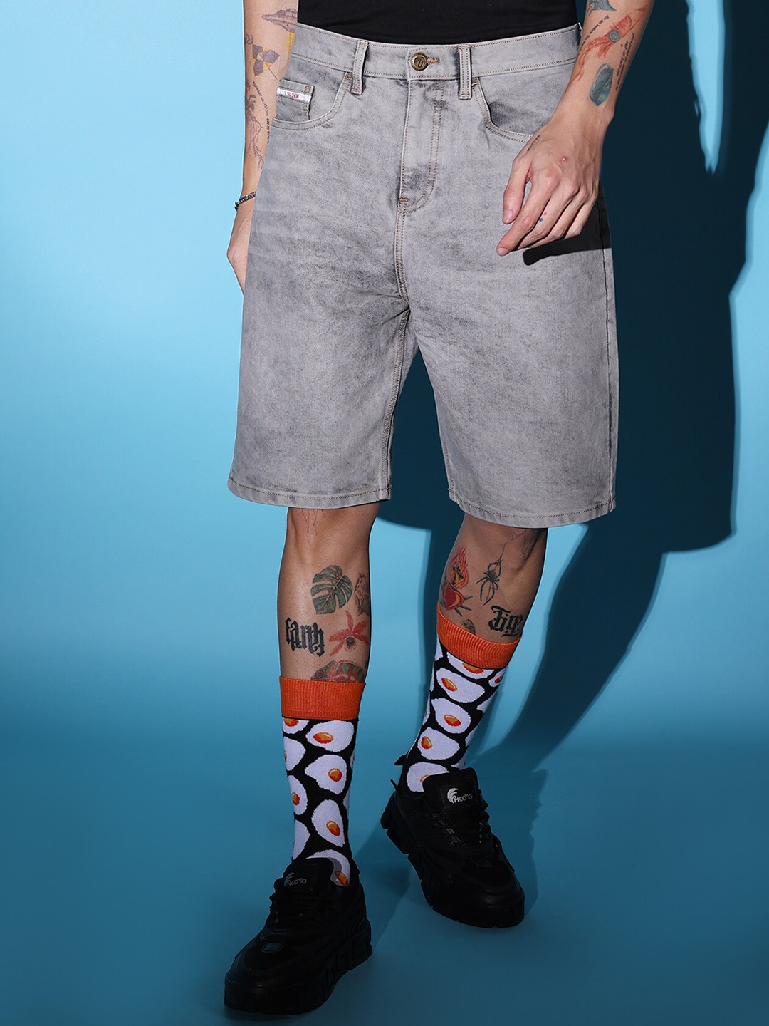 The Indian Garage Co Men Grey Outdoor Shorts