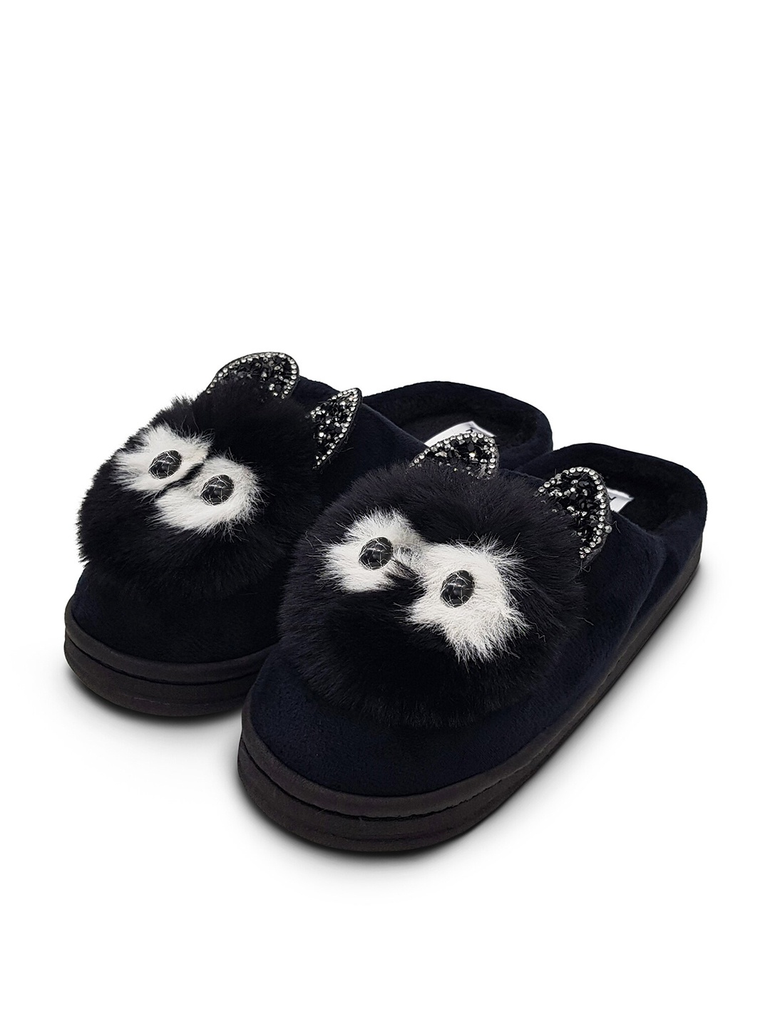

JENNA Women Black & White Rubber Slip-On