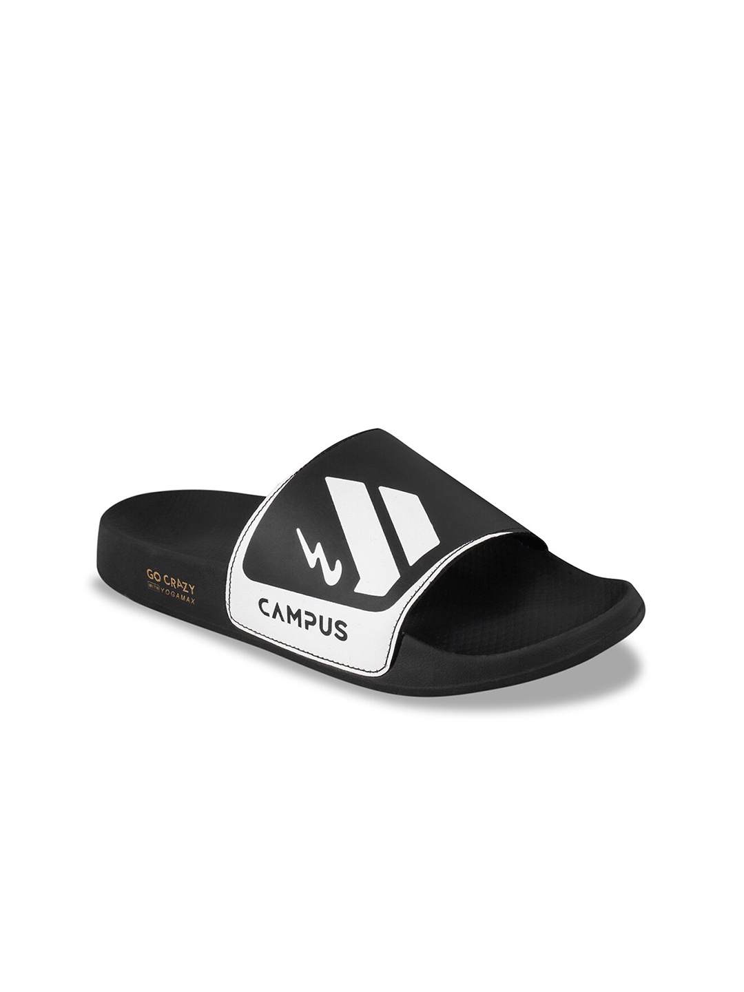 

Campus Men Printed Sliders, Black