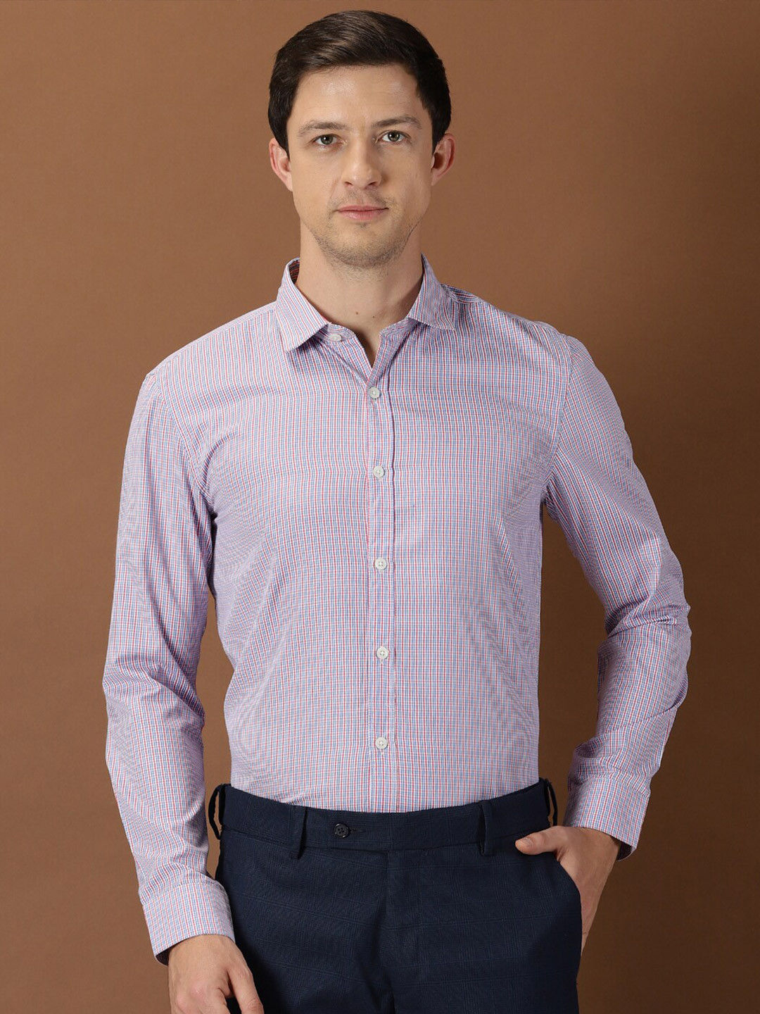 

INVICTUS Men Pink Original Slim Fit Opaque Formal Shirt
