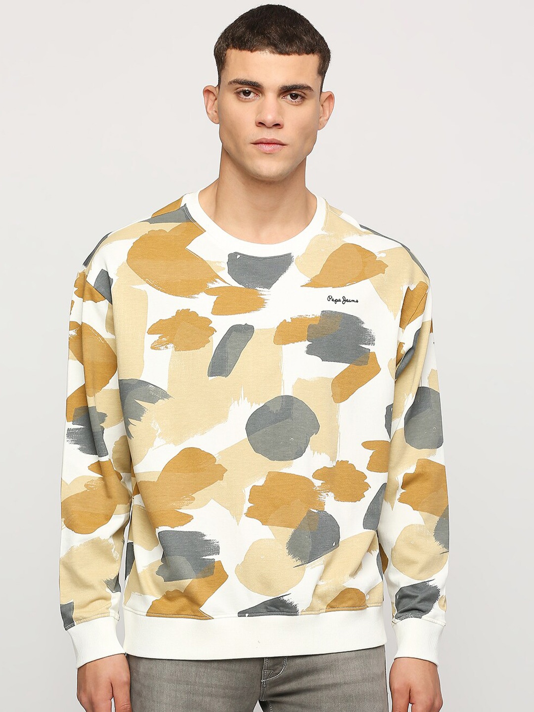 

Pepe Jeans Men White Printed Sweatshirt