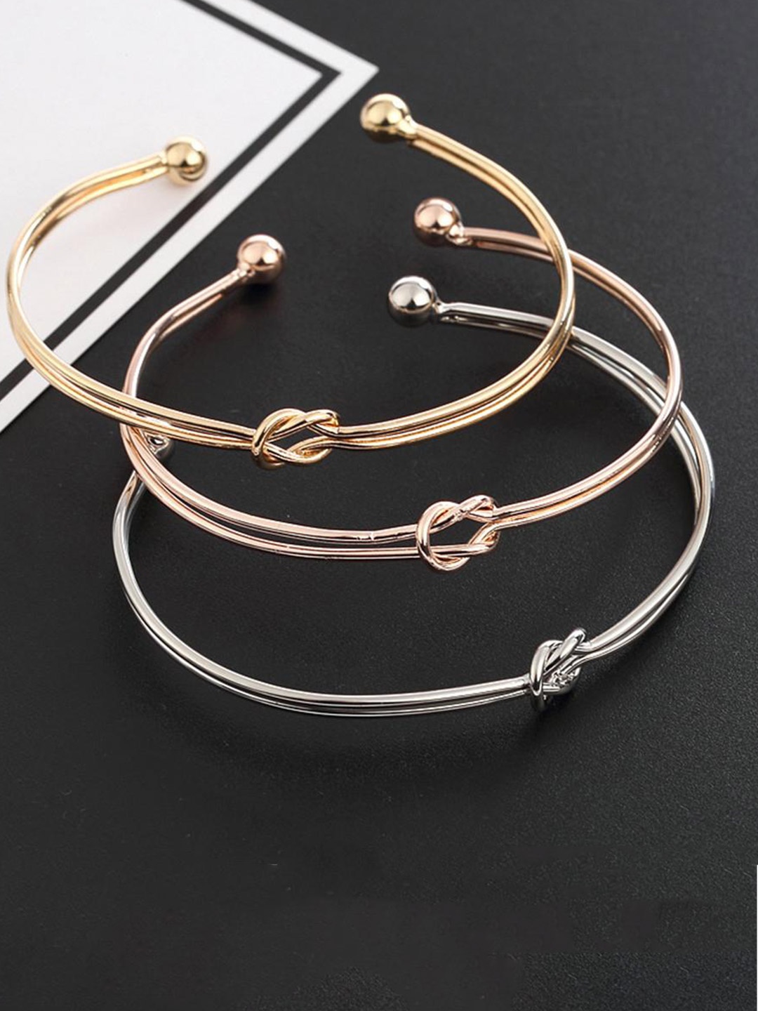 

Lyla Set Of 3 Cuff Bracelet, Gold