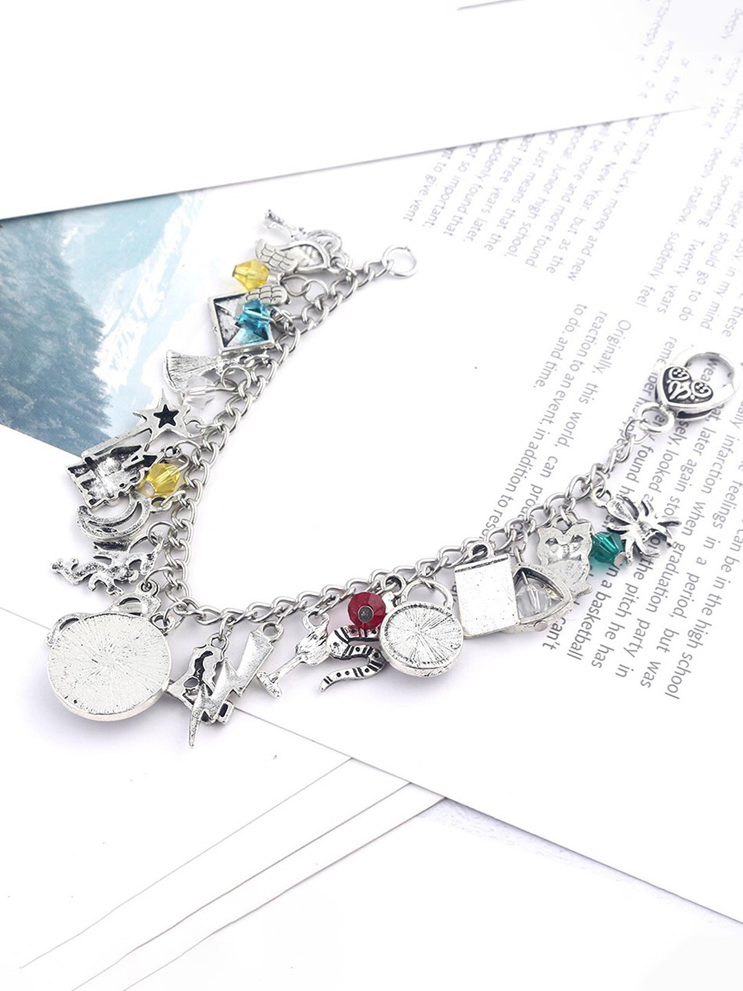 

Lyla Beaded Charm Bracelet, Silver