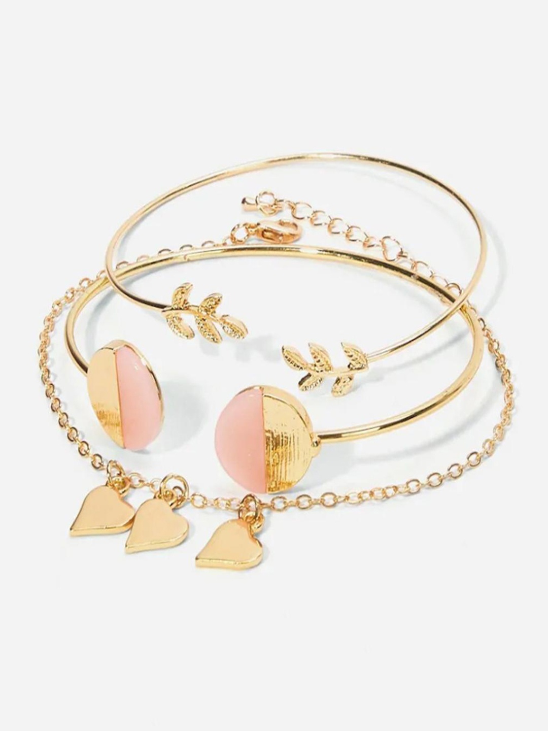 

Lyla Women Set Of 3 Cuff Bracelet, Gold